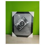 Camera Framed Art.    19" x 23". New
