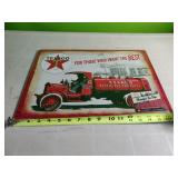 Metal Texaco Sign  12"x17". Not Old, But Really