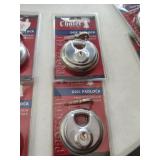 2 New Disc Padlocks.  Hard to cut, extra security