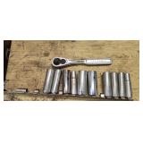 Craftsman 3/8" Ratchet VJ 44811 And Deep Well