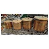 Vintage Copper Canister Set