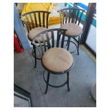 3 Swivel Barstools