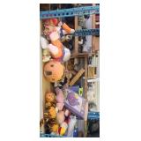 Lot of Stuffed animals and seasonal decorations