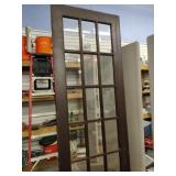 30"x 80" Antique Wood 15 Beveled Glass  Pane