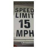 SPEED LIMIT 15 MPH sign
