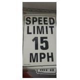 SPEED LIMIT 15 MPH sign