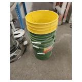 3 plastic 5 Gallon Buckets