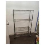 4 Shelf Chrome rack on Rollers