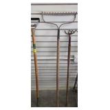 Lot of 3 Garden Lawn Hand Tools Action Hoe, Rake