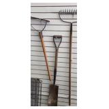 Lot of 3 Hand Tools, Garden Tools- Shovel Rake