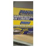 Box of Proforce commercial can liners 33 gal