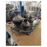 1847 Rogers Heritage Coffee & Tea 5 PC Set.  Tray