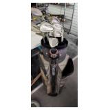Golf clubs and bag