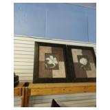 2 Large Framed Flower Pictures