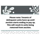 Tenants can pay up until auction starts