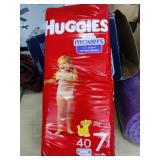 Size 7 Huggies Little Movers.  40 pk.