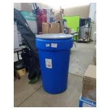 New 55 Gallon Plastic Drum With Metal Band