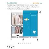 New- XIAQING Portable Dryer,110V 1000W Electric