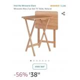 Winsome Alex 2-pc Set TV Table, Natural