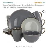 Elama Round Stoneware Grand Collection Dinnerware
