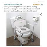 New OasisSpace Rolling Shower Chair 400 lb,