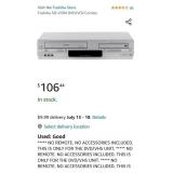 Toshiba SD-V394 DVD/VCR Combo - Dent on right