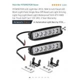 YITAMOTOR LED Light Bar 2PCS 18W 6 Inch Flood LED