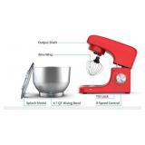 New Red Stand Mixer, 4.7QT Stainless Steel Bowl &