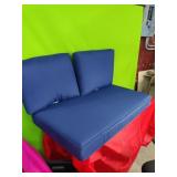 4ft Patio Setee Cushions with 2 Back Pillows blue