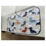 Dachshound & Coffee Car Windshield Sunshade