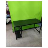 New Black Computer Desk with Storage Bin and 2