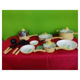 New GreenLife Soft Grip 16pc Yellow Cookware