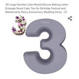 3D Large Number Cake Mould,Silicone Baking Letter