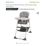 Graco Slim Snacker High Chair, Ultra Compact High