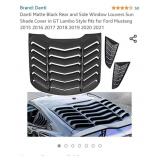Danti Matte Black Rear and Side Window Louvers