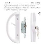 HauSun Patio Sliding Door Handle Set with Lock