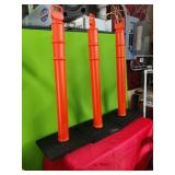 3 New Delineator Reflective  Posts with rubber