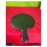 New 16" x 12" Acacia Modern Serving Board Black -