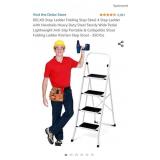 New DELXO Step Ladder Folding Step Stool 4 Step