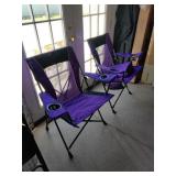 (2) New Purple Kijaro Dual Lock Portable Camping