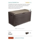 New YITAHOME 100 Gallon Large Resin Deck Box