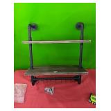 New industrial pipe shelf approx 28"×24"