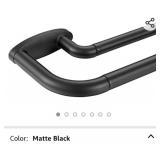 Double Curtain Rods Matte Black ,Room Darkening