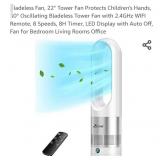 Bladeless Fan, 22" Tower Fan Protects Children
