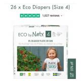 Eco by Naty Baby Diapers, Size 4, 26 Ct,