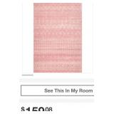 New Blythe Modern Moroccan Trellis Pink 3 ft. x 5
