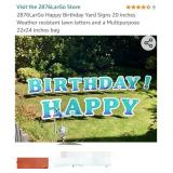 2876LarGo Happy Birthday Yard Signs 20 inches