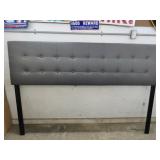 New King Size Headboard Grey Leather