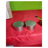 2  Aluminum  Round 3 1/2".  1 3/4 "Thick Block