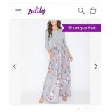 Gray Floral Maxi Dress - Plusegs by éloges size